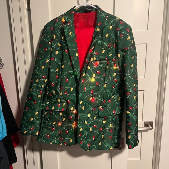 Light up holiday blazer and holiday pants - size Large (42-44) - Picture 5 of 11
